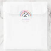 Sticker Rond Pandacorn Panda fête d'anniversaire Rainbow Favori (Sac)