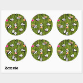 Sticker Rond Panda's Pattern 2 (Feuille)