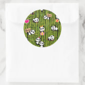 Sticker Rond Panda's Pattern 2 (Sac)