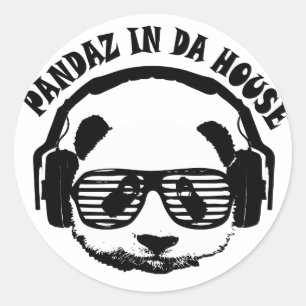 Sticker Rond Pandaz dans la Chambre du DA