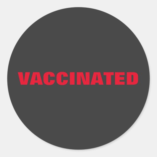 Sticker Rond Pandémie de coronavirus vacciné (Devant)