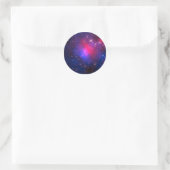 Sticker Rond Pandore céleste rose chaud et bleu marine (Sac)