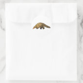 Sticker Rond pangolin (Sac)
