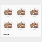 Sticker Rond Pangolins adorables pour 8 Pangolins mignons (Feuille)