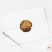 Sticker Rond Panier d'abricots (Enveloppe)