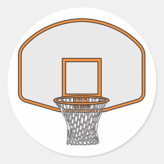 Sticker Rond panier de basketball (Devant)