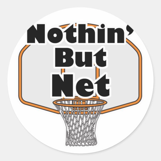 Sticker Rond panier de basketball rien que le filet (Devant)