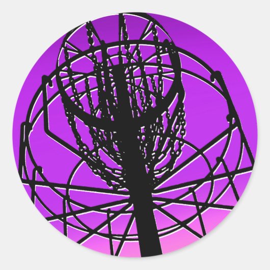 Sticker Rond panier de golf (Devant)