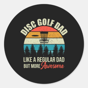 Sticker Rond Panier de Golf à Disque Homme Citation Drôle de Go