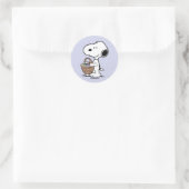 Sticker Rond Panier de Pâques Snoopy (Sac)