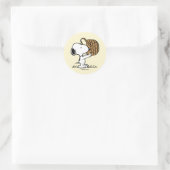 Sticker Rond Panier de Pâques Snoopy Beagle (Sac)