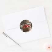 Sticker Rond Panier de pommes rouges (Enveloppe)