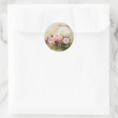Sticker Rond Panier rose (Sac)