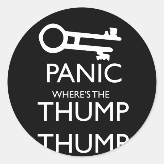 Sticker Rond Panique (Devant)