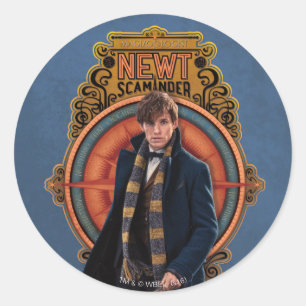 Sticker Rond Panneau Art Nouveau NEWT SCAMANDER™ Walking