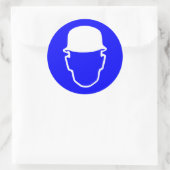 Sticker Rond Panneau Casque de Protection (Sac)