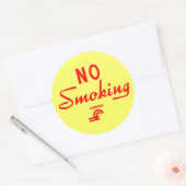 Sticker Rond Panneau Conrail No Smoking (Enveloppe)