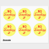 Sticker Rond Panneau Conrail No Smoking (Feuille)