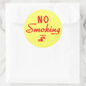 Sticker Rond Panneau Conrail No Smoking (Sac)