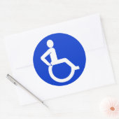 Sticker Rond Panneau d'accessibilité pour fauteuil roulant (Enveloppe)