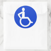 Sticker Rond Panneau d'accessibilité pour fauteuil roulant (Sac)
