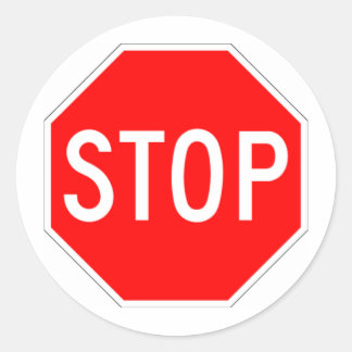 Sticker Rond Panneau d'arrêt - Autoroute Hexagon