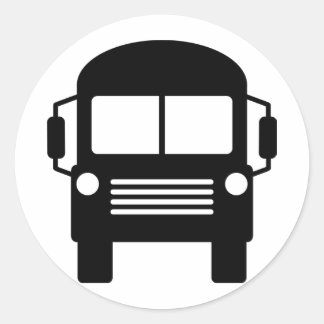Sticker Rond panneau d'autobus scolaire