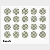 Sticker Rond Panneau de configuration Sage Green (Feuille)