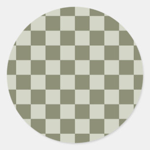 Sticker Rond Panneau de configuration Sage Green