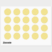 Sticker Rond Panneau de contrôle jaune beurre (Feuille)