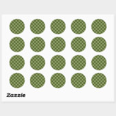 Sticker Rond Panneau de contrôle vert Moss (Feuille)