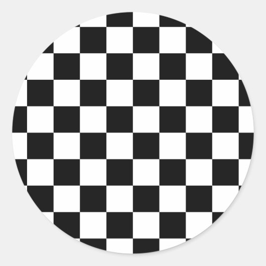 Sticker Rond Panneau de dames noir et blanc (Devant)