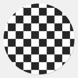 Sticker Rond Panneau de dames noir et blanc