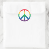 Sticker Rond Panneau de l'autocollant Rainbow Pride Peace (Sac)