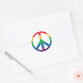 Sticker Rond Panneau de l'autocollant Rainbow Pride Peace (Enveloppe)