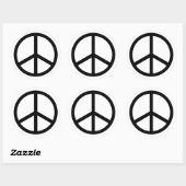 Sticker Rond Panneau de paix (Feuille)