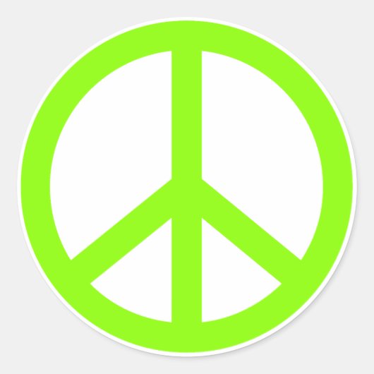 Sticker Rond Panneau de paix (Devant)