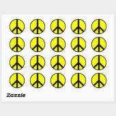 Sticker Rond Panneau de paix (Feuille)