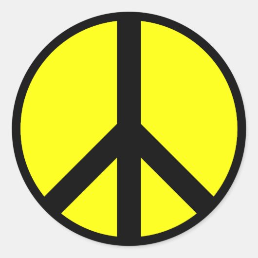 Sticker Rond Panneau de paix (Devant)