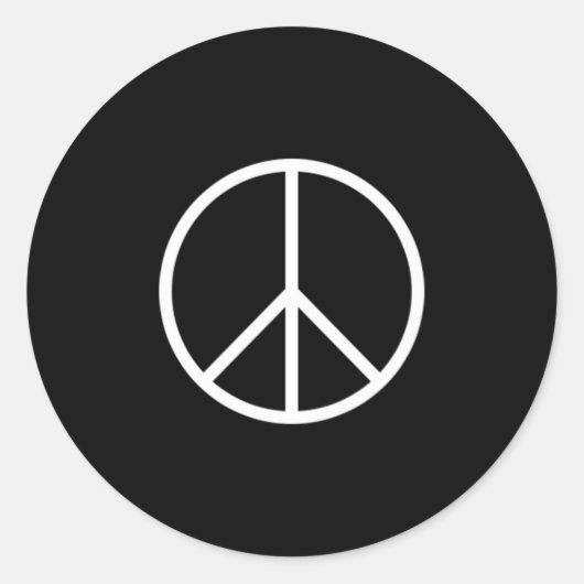 Sticker Rond Panneau de paix (Devant)