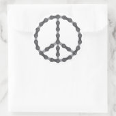 Sticker Rond Panneau de paix de chaîne (Sac)