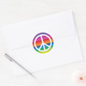 Sticker Rond Panneau de paix Rainbow (Enveloppe)