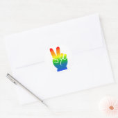 Sticker Rond Panneau de paix Rainbow (Enveloppe)