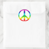 Sticker Rond Panneau de paix Rainbow (Sac)