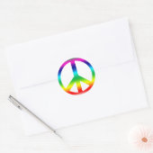 Sticker Rond Panneau de paix Rainbow (Enveloppe)