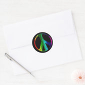 Sticker Rond Panneau de paix Rainbow (Enveloppe)
