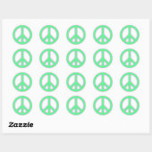 Sticker Rond Panneau de paix vert (Feuille)