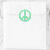 Sticker Rond Panneau de paix vert (Sac)