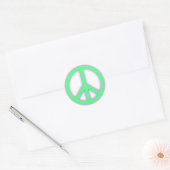 Sticker Rond Panneau de paix vert (Enveloppe)