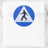 Sticker Rond Panneau de passage pour piétons omanais - Mascate, (Sac)